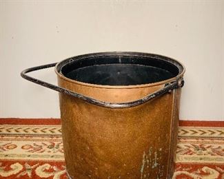 Copper bucket with metal bail