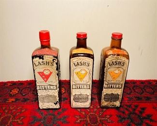 Lash’s Bitters bottles - original labels