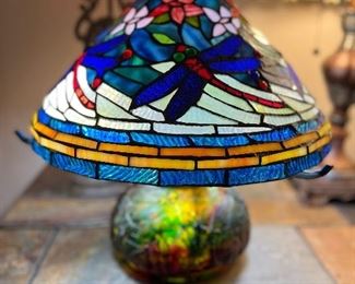 Dragonfly Stained Glass Lamp
