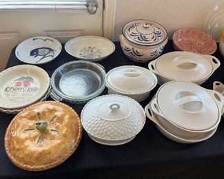 Assorted Stoneware and Porcelain Casserole Dishware