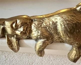 Large Brass Sleeping Bunny