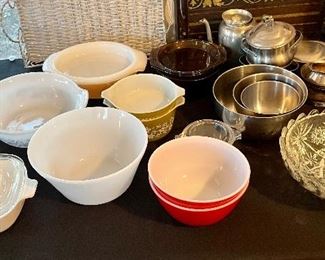 Pyrex, Corningware and Assorted Dishware