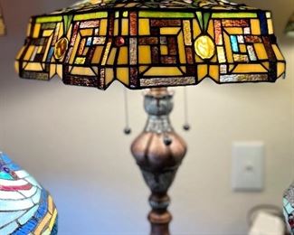 Geometric Design Stained Glass Lamp