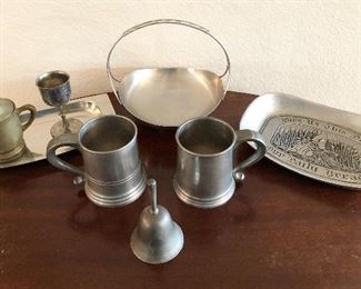 Pewter Cups and Trays