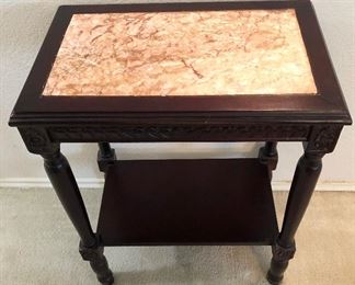 Vintage Marble-Topped Rectangular Table