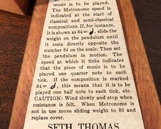 Seth Thomas Metronome