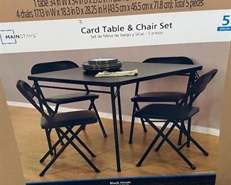 Card Table and Chair Set - New in Box