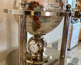 Cool Globe and Clock Display