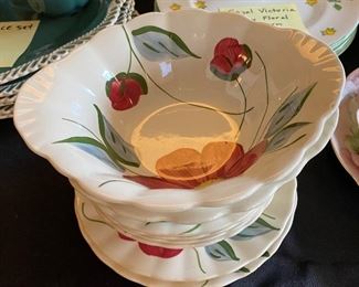 Handpainted Blue Ridge Southern Pottery Set