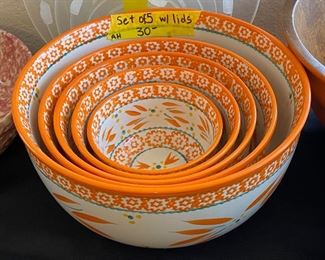 Temp-Tations Mixing Bowl 5 Piece Set w/Lids