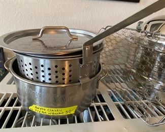 Stainless Bayou Classic Fry Set and Airing Rack