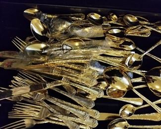 gold flatware