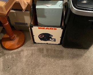 Chicago Bears crate and paper shredder