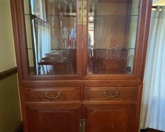 c1960 Hand carved china/display cabinet