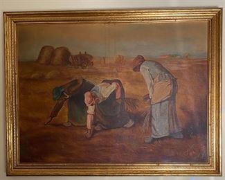 Oil reproduction of "The Gleaners"