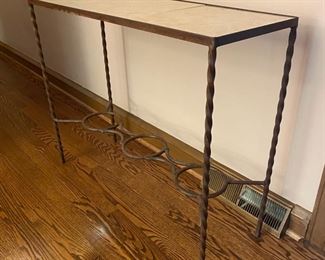 Tile top wrought iron table