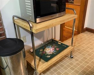Kitchen cart & Panasonic microwave