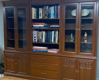 Three piece bookcase/storage cabinets