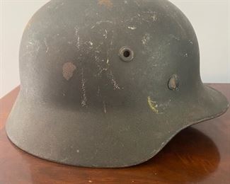 WWII German helmet (insignia on reverse - not pictured out of respect)