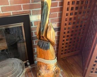 Hand carved pelican