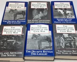 (6) VOLUMES OF THE PHOTOGRAPHIC HISTORY OF THE CIVIL WAR BLUE & GREY PRESS