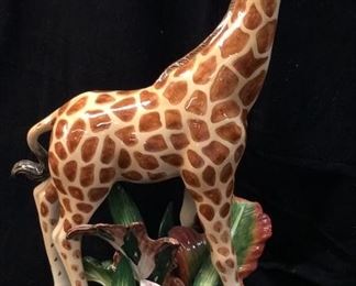 FITZ AND FLOYD GIRAFFE FIGURINE, 16in H