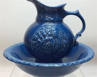 MCCOY BLUE PITCHER & BOWL SET
