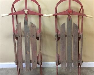 PAIR OF 1950s-1960s MONTGOMERY WARD SNOW SLEDS