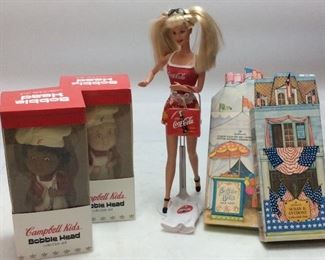 5 DOLLS BARBIE COKE, CAMPBELLS,