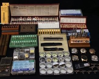 ASSORTED WATCH PARTS & ACCESSORIES