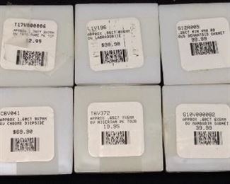 10 STONE LOTS, SEMI PRECIOUS STONES,
GREEN TOURMALINE, PINK SAPPHIRE, RED LABRADORITE, CHROME DIOPSIDE, CHERRY OPAL, GARNET,