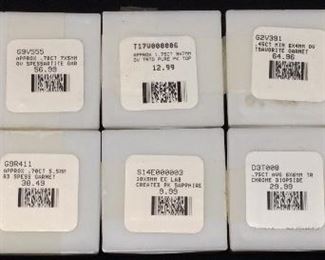 10 STONE LOTS, SEMI PRECIOUS STONES,
GREEN TOURMALINE, PINK SAPPHIRE, RED LABRADORITE, CHROME DIOPSIDE, CHERRY OPAL, GARNET,