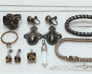 STERLING SILVER JEWELRY, EARRINGS, RINGS