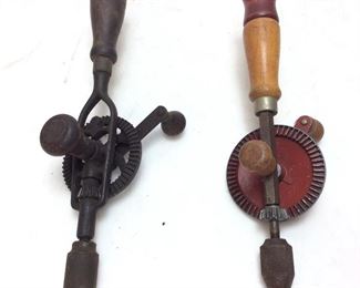 2 VINTAGE HAND DRILLS