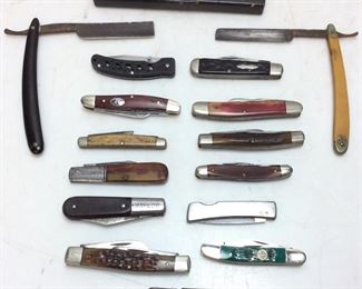 VTG. POCKETKNIVES, STRAIGHT RAZORS