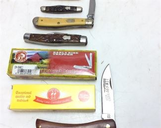 ASSORTED POCKETKNIVES, SCHRADE, KISSING KRANE, CROWING ROOSTER