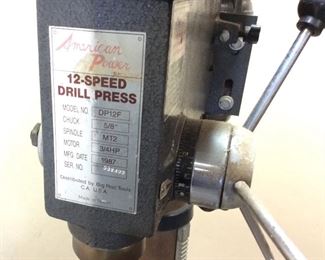 AMERICAN POWER 12 SPEED DRILL PRESS