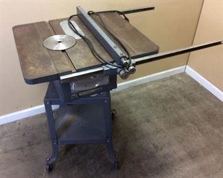 ROCKWELL/DELTA SHOP TABLE SAW ON CART
