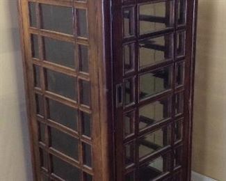 VINTAGE WOOD w GLASS PANELS ENGLISH TELEPHONE BOOTH