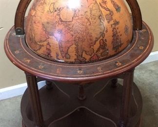 VINTAGE WORLD GLOBE BAR CABINET