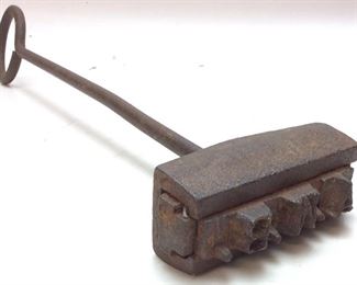 ANTIQUE BRANDING IRON, A.M.B STAMP