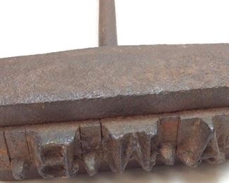 ANTIQUE BRANDING IRON, A.M.B STAMP