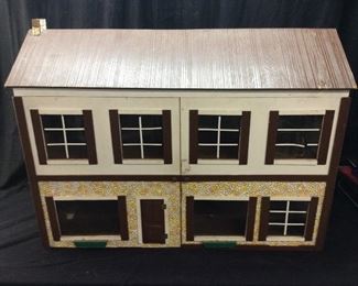 LARGE 6 ROOM VINTAGE DOLL HOUSE