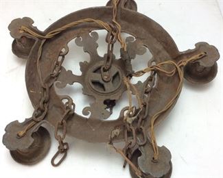 VINTAGE BRONZE/COPPER CHANDELIER