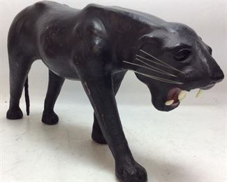 16’’L LEATHER WRAPPED BLACK PANTHER