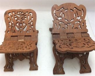2 VTG. FILIGREE STYLE STANDS, INDIA