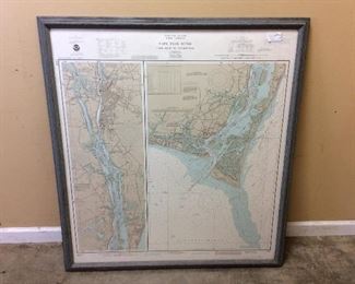 CAPE FEAR TO WILMINGTON WATER WAYS MAP