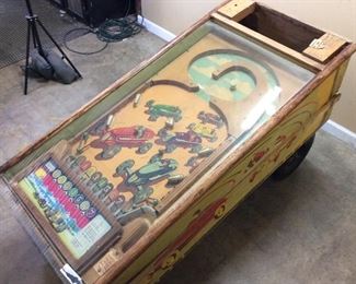 VTG PINBALL RACE CAR MACHINE, PARTS  ONLY