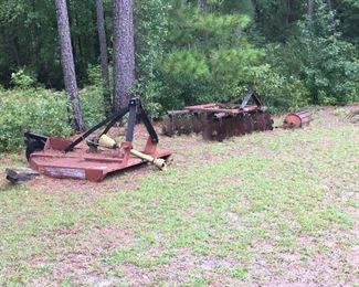 FARM TRACTOR ATTACHMENTS, ROTARY MOWERS, RAKES, PLOWS, AERATOR