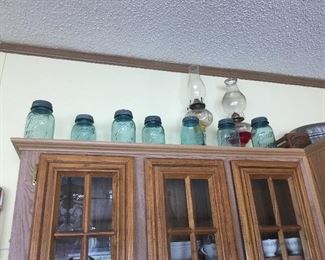 BALL JARS AND OIL LAMPS